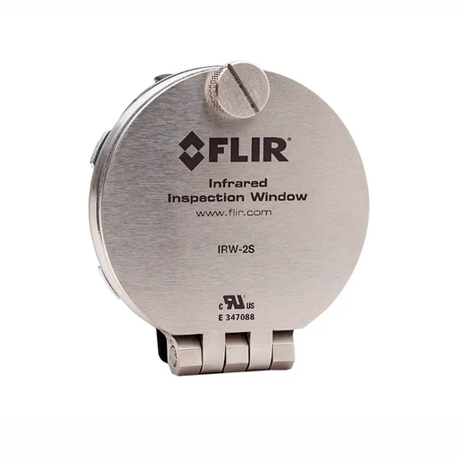 Teledyne FLIR IRW 2S front view stainless steel infrared inspection window.