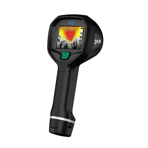 Teledyne FLIR K2 thermal camera angled view black body screen on.