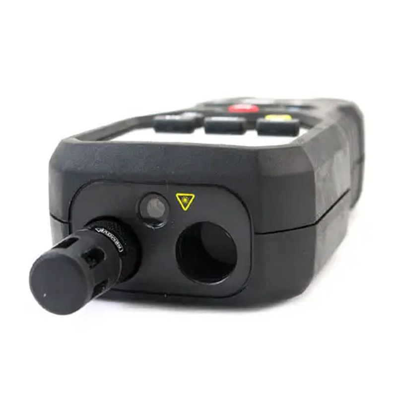 Teledyne FLIR MR77 5 In 1 Moisture Meter bottom view sensor and laser aperture.