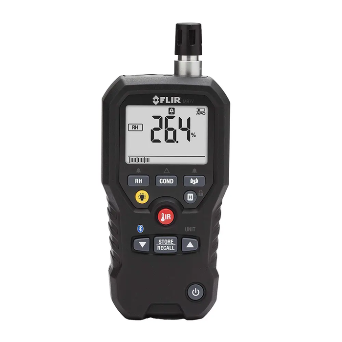 Teledyne FLIR MR77 NIST front view digital display black case.