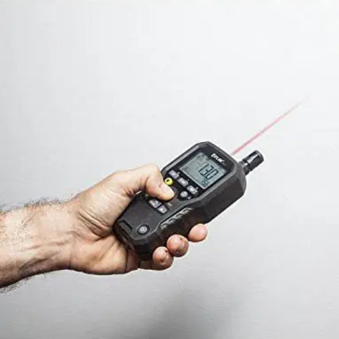 Teledyne FLIR MR77 NIST hand holding using laser pointer.