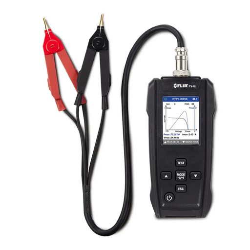 Teledyne FLIR PV48 front view with alligator clips screen on.