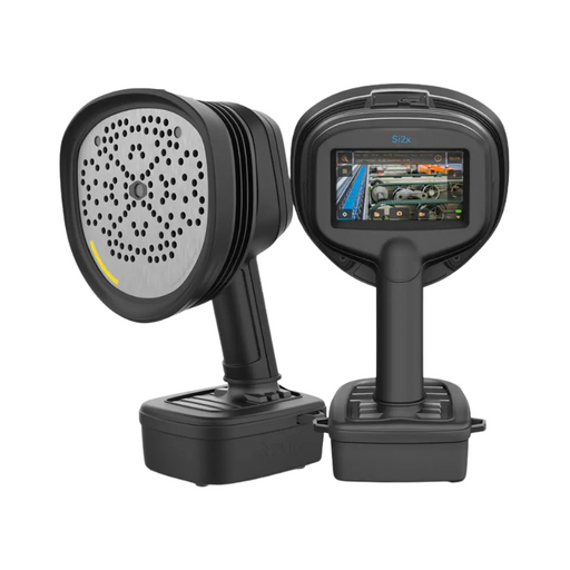 Teledyne FLIR Si2x Pro hazardous location front and rear view screen and sensor head.