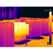 Teledyne FLIR T1020 KIT 45 front view thermal scan of transformers showing heat distribution.