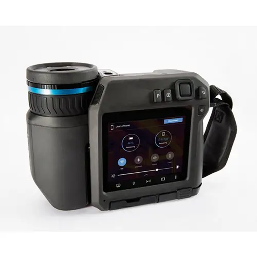 Teledyne FLIR T540 14 back view display screen with menu options.