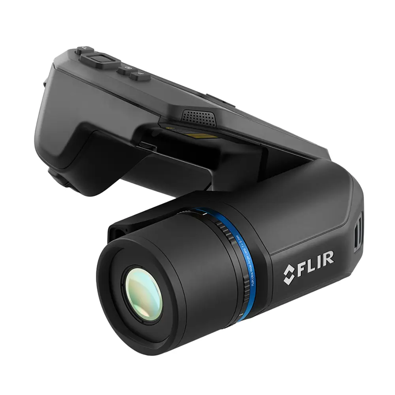 Teledyne FLIR T540 80 30Hz 464x348 Professional Thermal Camera angled view black body flir logo thermal lens.