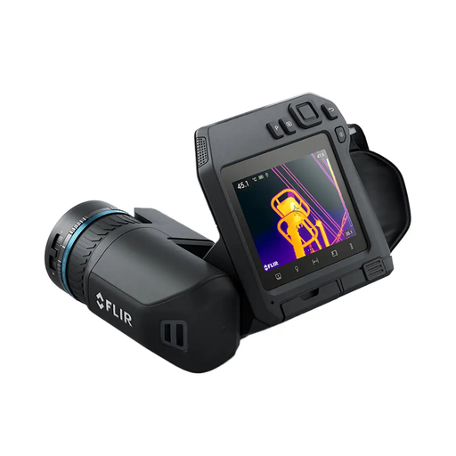 Teledyne FLIR T540 DFOV 24 42 angled view thermal camera screen active.