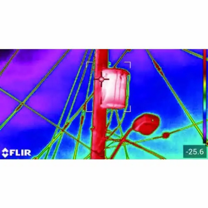Teledyne FLIR T840 DFOV 24 42 thermal view utility pole electrical lines.