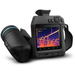 Teledyne FLIR T865 24 14 angle view resting on side thermal image on display.