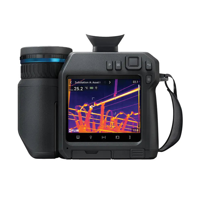 Teledyne FLIR T865 24 14 front view screen on showing thermal readout and controls.