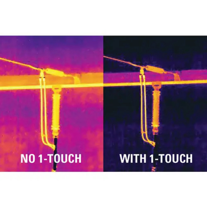 Teledyne FLIR T865 24 42 High Performance Thermal Camera thermal image comparison no 1 touch vs with 1 touch.