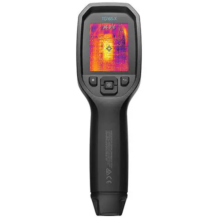 Teledyne FLIR TG165 X front view black thermal camera screen.
