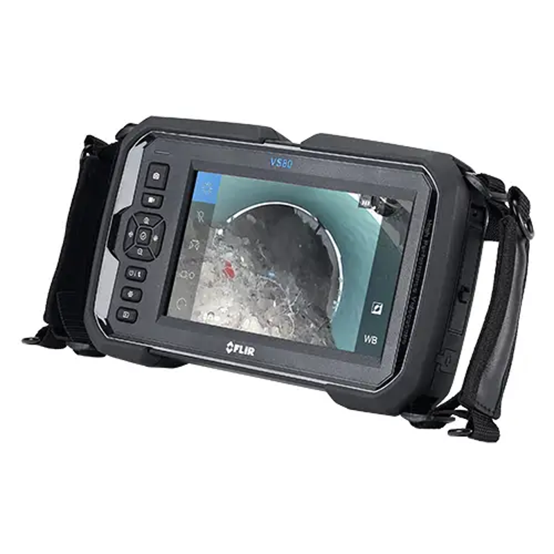 Teledyne FLIR VS80 angled view screen showing pipe interior inspection.