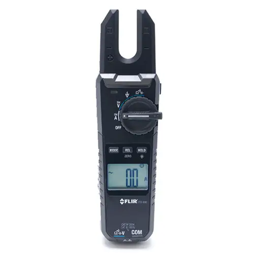 Teledyne FLIR VT8 1000 true rms open jaw voltage continuity and current tester black with digital display.