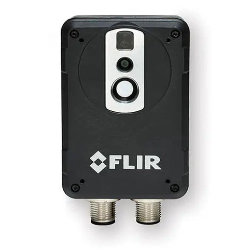 Teledyne Flir Ax8 Thermal Imaging Camera front view black thermal camera dual bottom connectors.