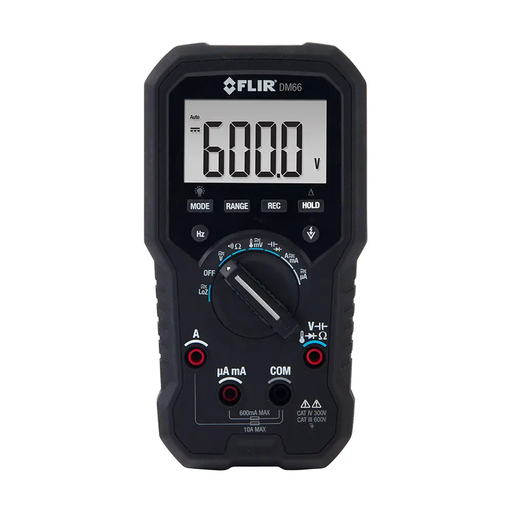 Teledyne Flir Dm66 Nist True Rms Multimeter front showcasing dials and display.