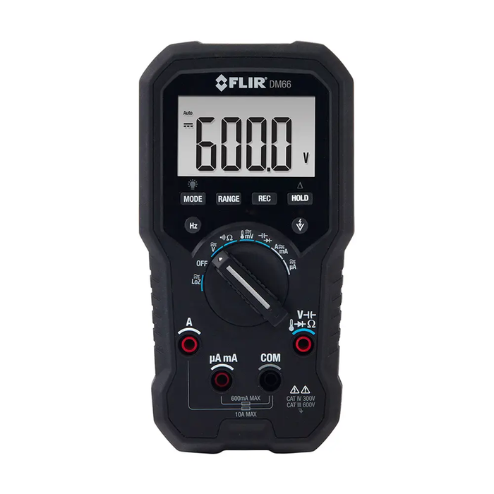 Teledyne Flir Dm66 Nist True Rms Multimeter front showcasing dials and display.