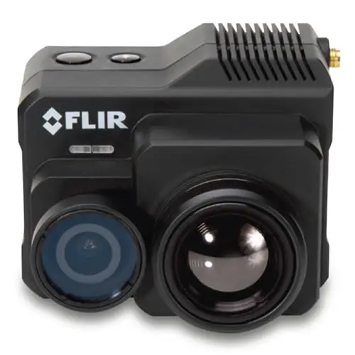 Teledyne Flir Duo Pro R 640 13mm 30hz front view black body dual lens.