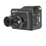 Teledyne Flir Duo Pro R 640 13mm 30hz right angle view visible ports black housing.