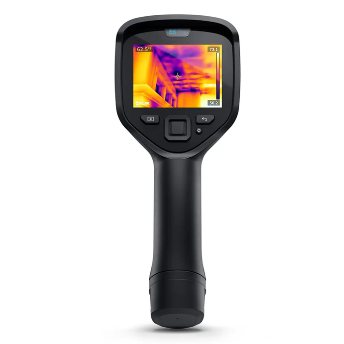 Teledyne Flir E6 Pro front view screen interface and thermal display.