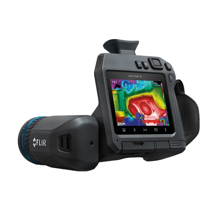 Teledyne Flir Gf77 25 Lr 6 Lr angled view screen on thermal image display.