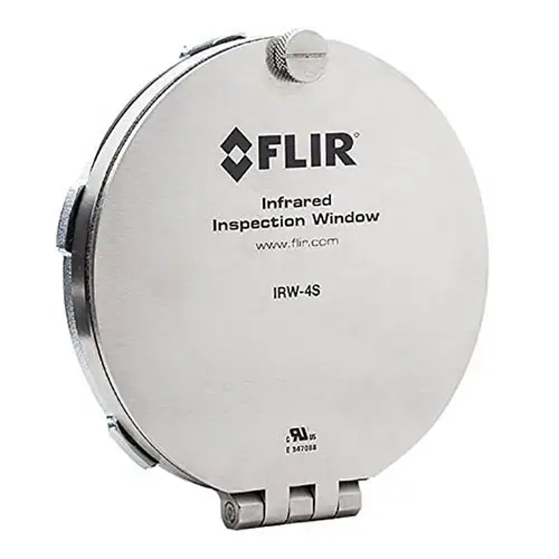 Teledyne Flir Irw 4S stainless steel infrared inspection window front view logo and text visible.