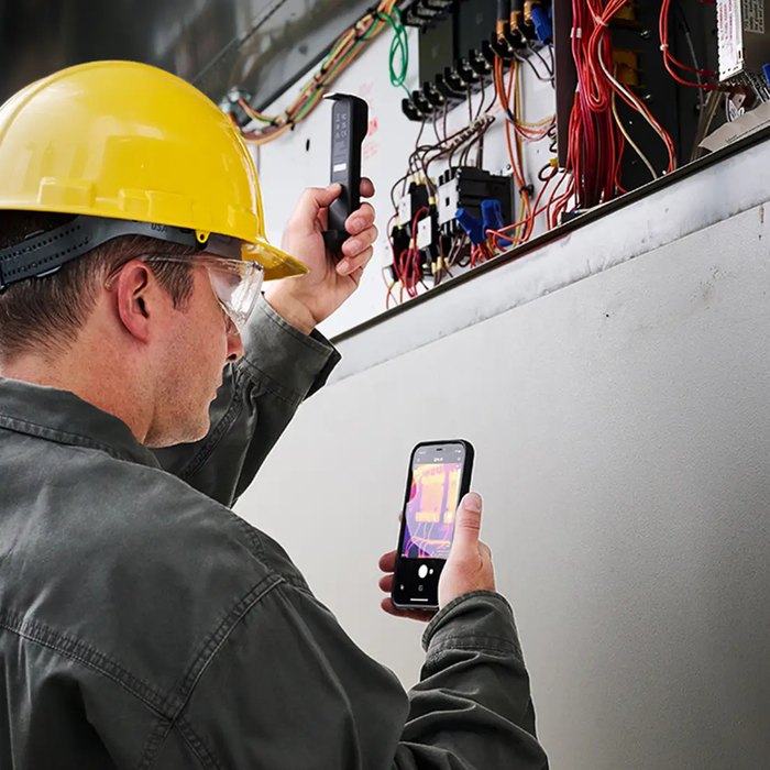 Teledyne Flir One Edge Pro industrial use electric panel inspection.