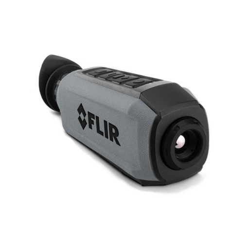 Teledyne Flir Scion Otm266 60Hz 640x512 outdoor thermal monocular angled view green body black controls.