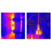 Teledyne Flir Tg297 thermal images showing heat distribution in machinery.