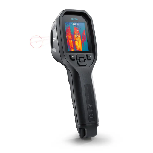Teledyne Flir Tg298 angled view display screen thermal image laser pointer.