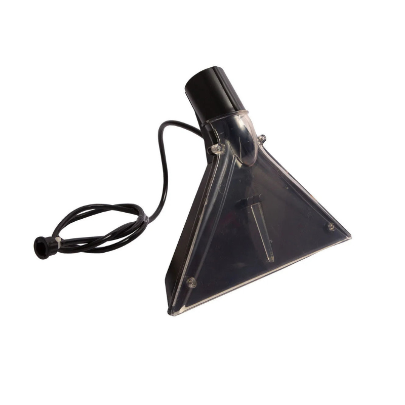 Tornado 35306M 05 Floor Tool for Marathon 350 Carpet Spotter clear triangle head with black hose looped.