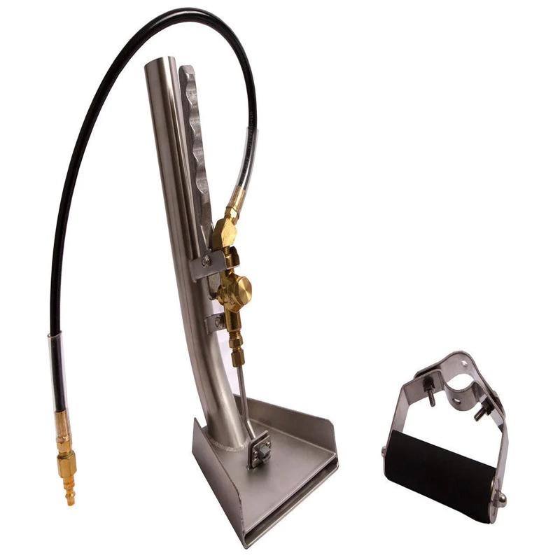 Tornado 98344 6 Utility Stair Tool stainless steel body with hose and brass valve attachment.