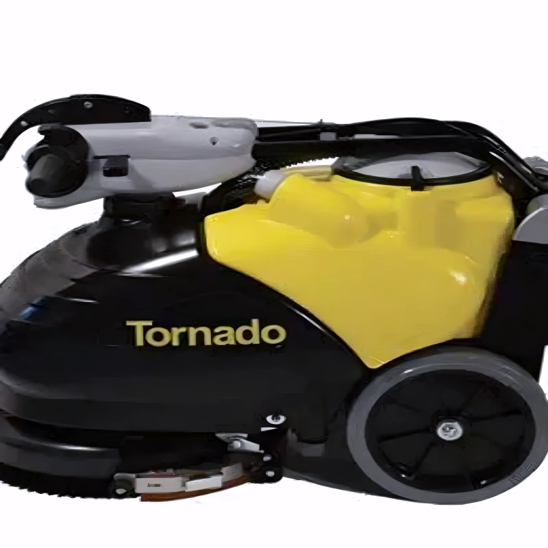 Tornado BD 14 4 side view black yellow body folded handle.