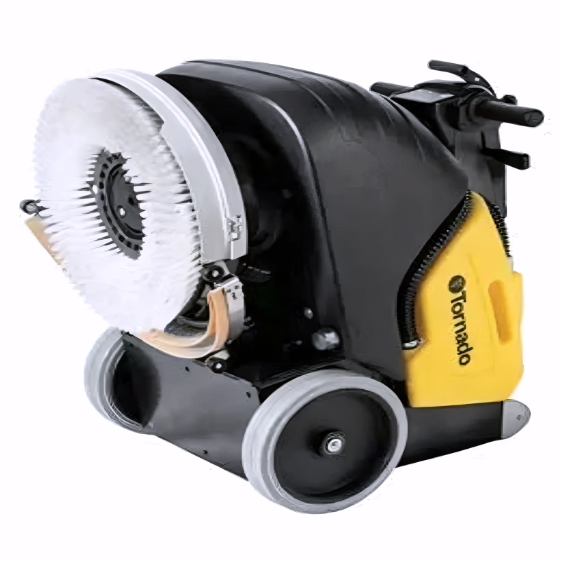 Tornado BD 17 6 Compact Cordless floor scrubber opened tank.