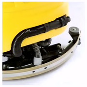 Tornado BD 33 30 ride on floor scrubber rear squeegee detail yellow black.