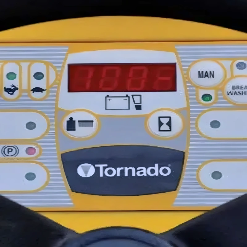 Tornado BR 28 27 control panel yellow black display buttons.