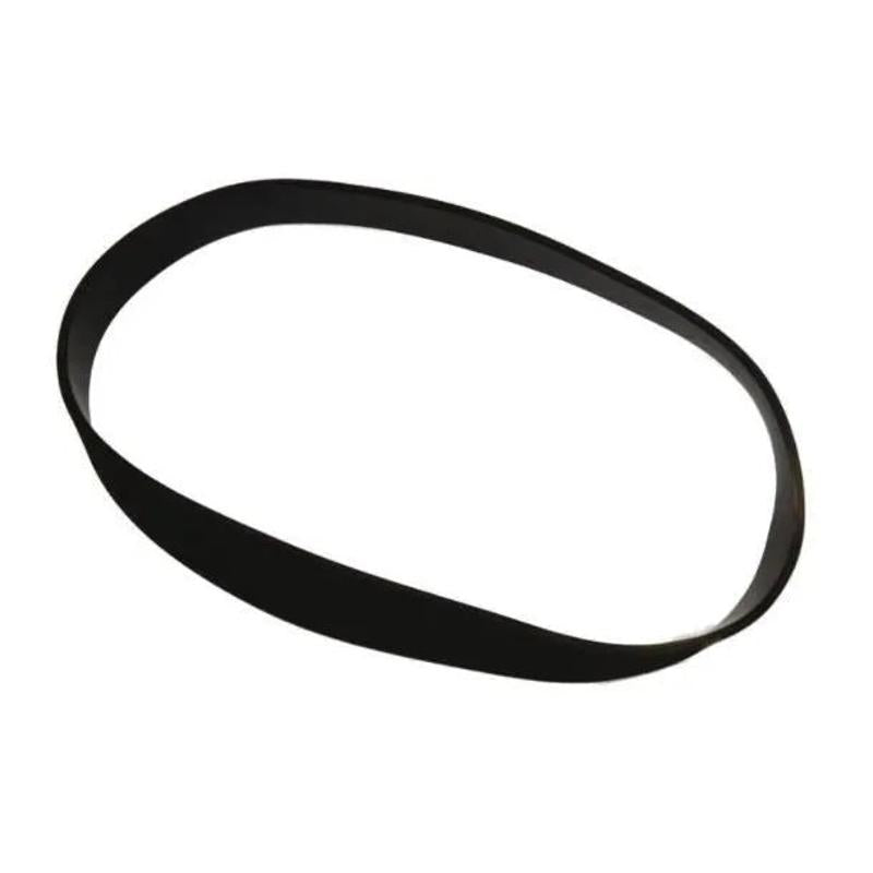 Tornado Brush Belt top view black rubber belt white background.