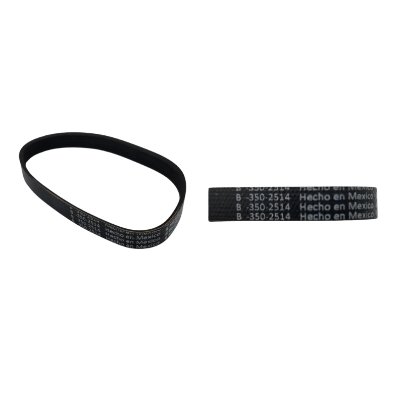 Tornado CK 14 2 Pro Vacuum Belts belt with closeup text hecho en mexico b350 2514 black rubber.