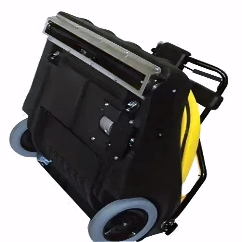 Tornado CK 3030 bottom view folded position black frame gray wheels.