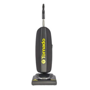 Tornado CK LW 13 1 lightweight roam battery upright vacuum front view black body yellow logo.