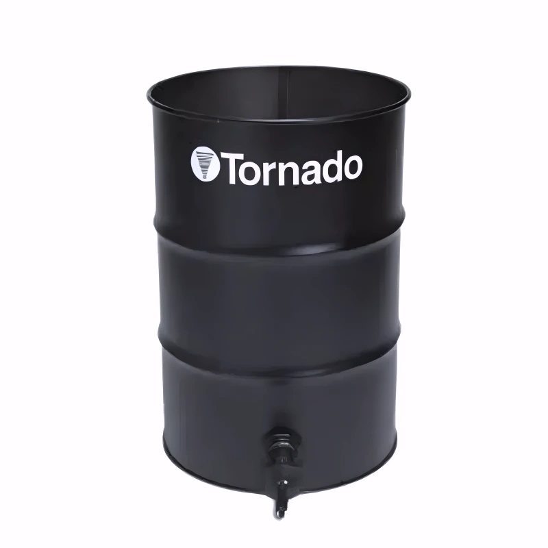 Tornado JA Quad Air Wet Only Jumbo Vacuum black drum logo side.