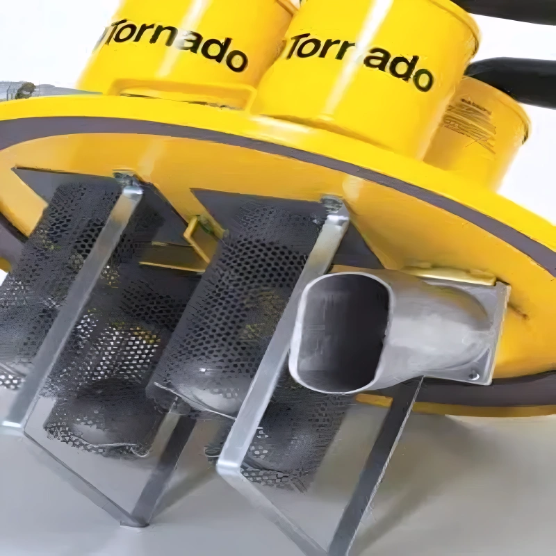 Tornado JA Quad Air Wet Only Jumbo Vacuum bottom view metal mesh intake.