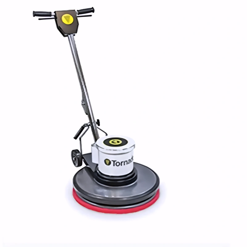 Tornado M Series 20 Metal Floor Machine full view handle controls and red pad.