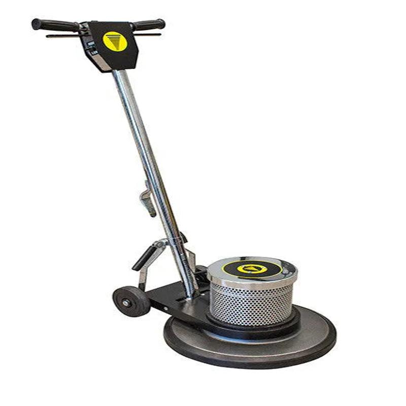 Tornado M Series 20 Metal Floor Machine full view metal body black handle yellow logo.