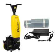 Tornado Microburst Ultra Compact Battery Scrubber with battery and charger.