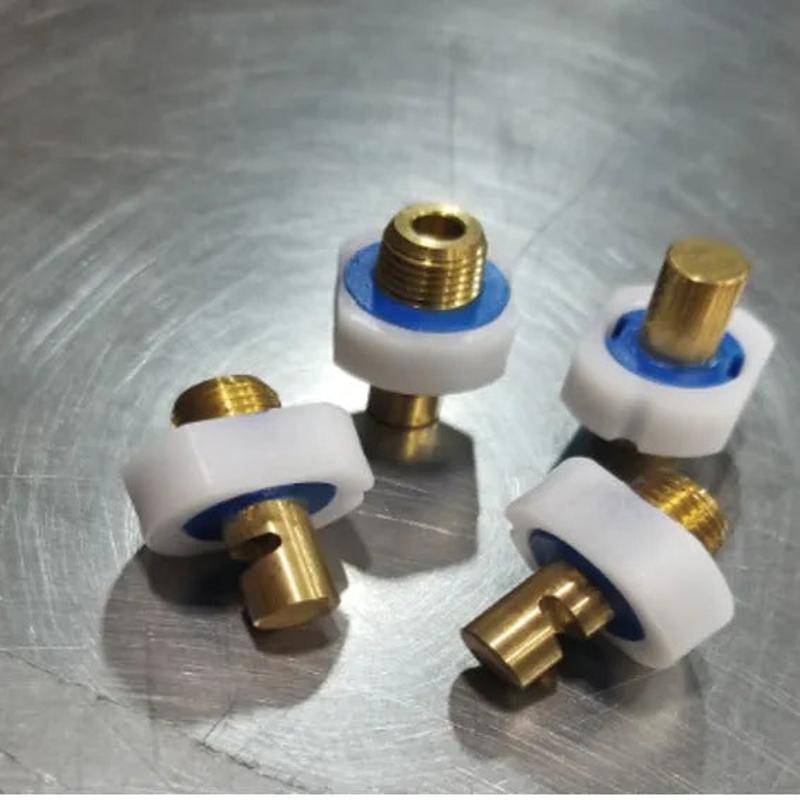 Tornado Nozzle for Multi Wash Machine angled view brass fittings white seal.