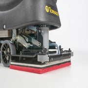 Tornado OB 20 14 Walk Behind Orbital Scrubber cleaning deck red scrubber pad.