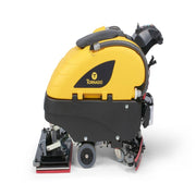 Tornado OB 2820 front side view black yellow body red scrub pad.