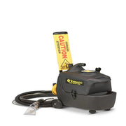 Tornado Pro Spotter complete kit black unit yellow label hoses wand caution sign.