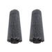 Tornado Soft Carpet Brushes for Vortex 13 Multiwash pair front view gray bristles black core.